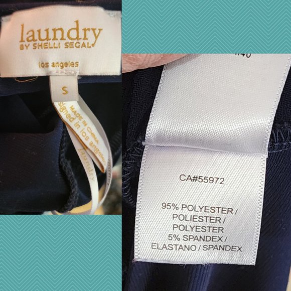 Laundry by Shelli Segal Navy Surplice Ruffle Front Blouse - Picture 4 of 4